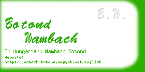 botond wambach business card